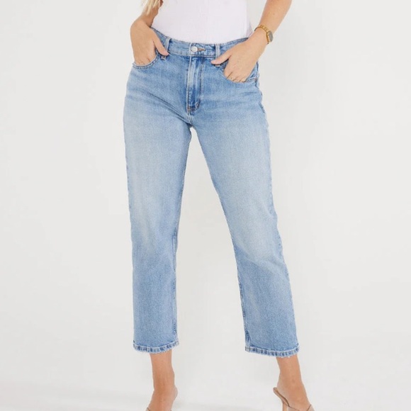 Etica Denim - Etica Rae Mid Rise Cropped Straight Jeans 28 River Cliff